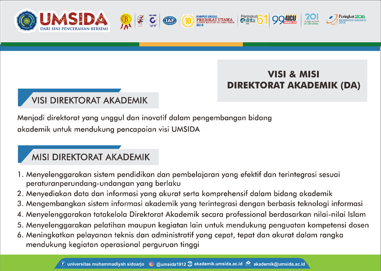 Visi dan Misi – Direktorat Akademik